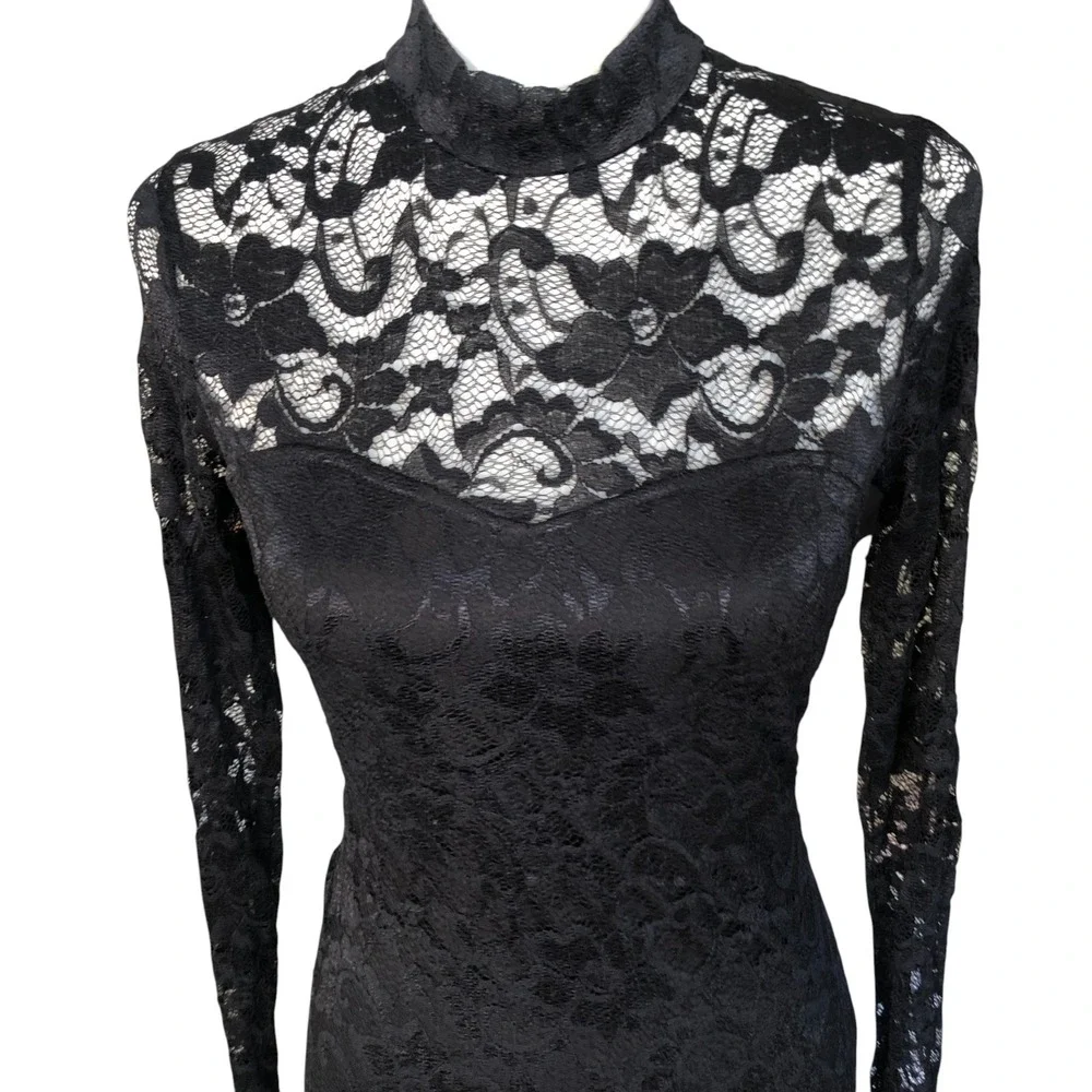 VTG Arden B Y2K Fairy Whimsigoth Cut Out Back Lace Mock Neck Party Dress NWT S - Picture 4 of 14